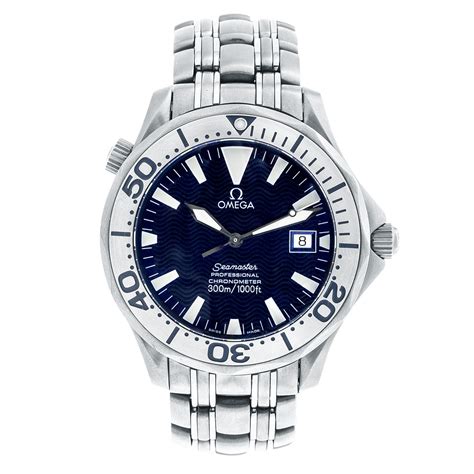 omega seamaster black or blue|men's Omega Seamaster pre owned.